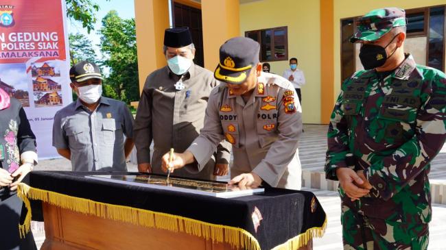 Gedung Endra Dharmalaksana Polres Siak Diresmikan