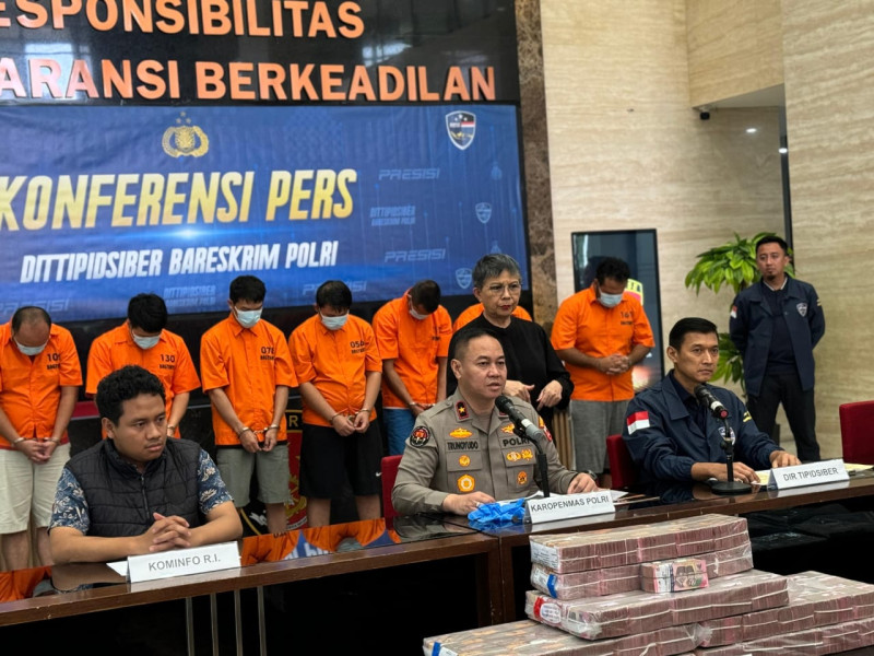 Polri Bongkar Sindikat Judi Online Yang Dikendalikan Warga Negara Asing, Perputaran Uang Capai Rp 68