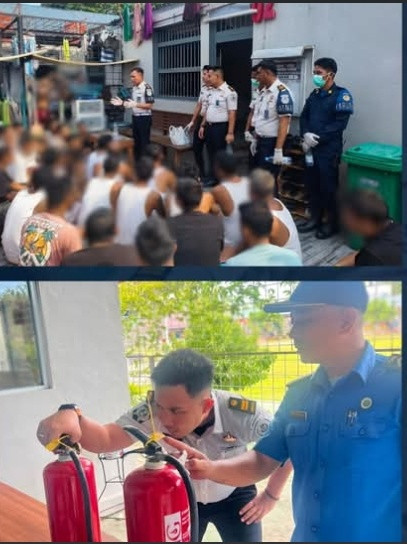 Mitigasi Kebakaran, Lapas Pasir Pangarayan Pasang Stiker “No Smoking” dan Tetapkan Smoking Area