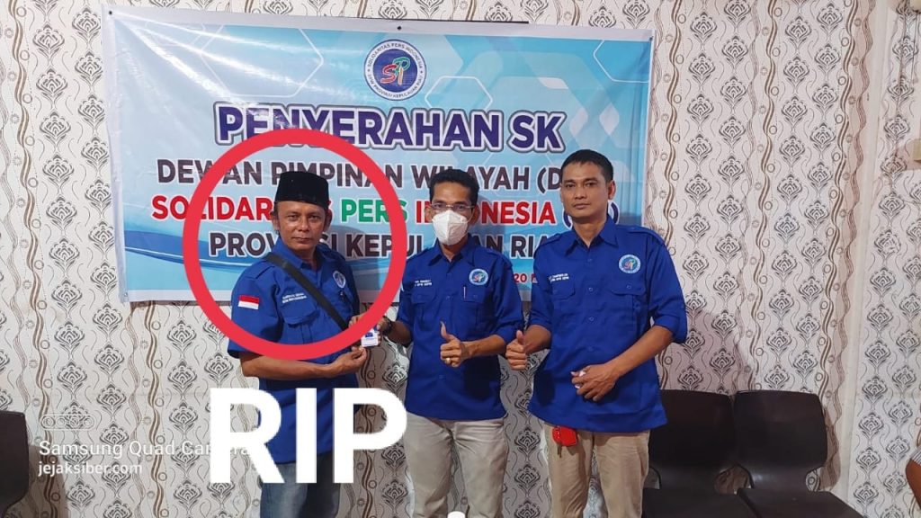 Solidaritas Pers Indonesia Berduka, Dariaman Sinaga Kabid Ketenagakerjaan DPW Kepri Tutup Usia