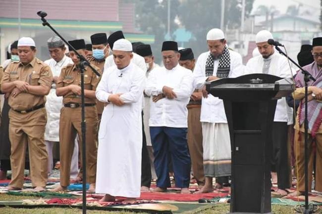 Pemda Kampar Laksanakan Sholat Istisqo Serentak