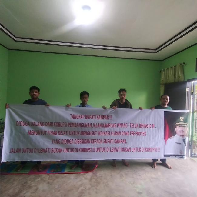 Front Mahasiswa Riau Anti  Korupsi desak Kejati Periksa Bupati Kampar