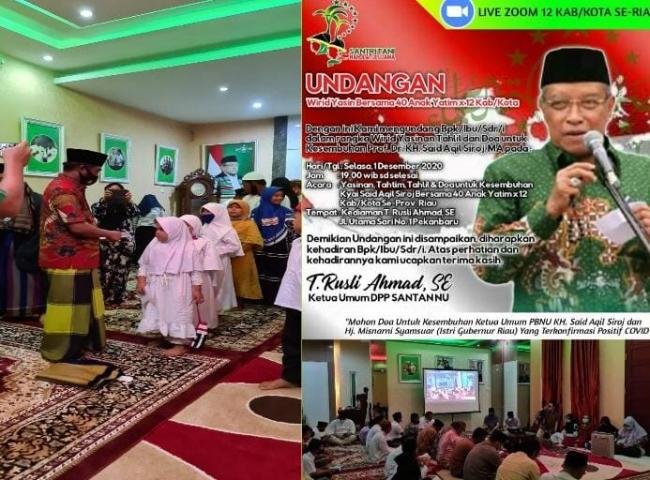 Bersama Ulama dan Anak Yatim Piatu 1.500 Orang Gelar Yasinan, Tahlil Tahmid dan Doa Bersama