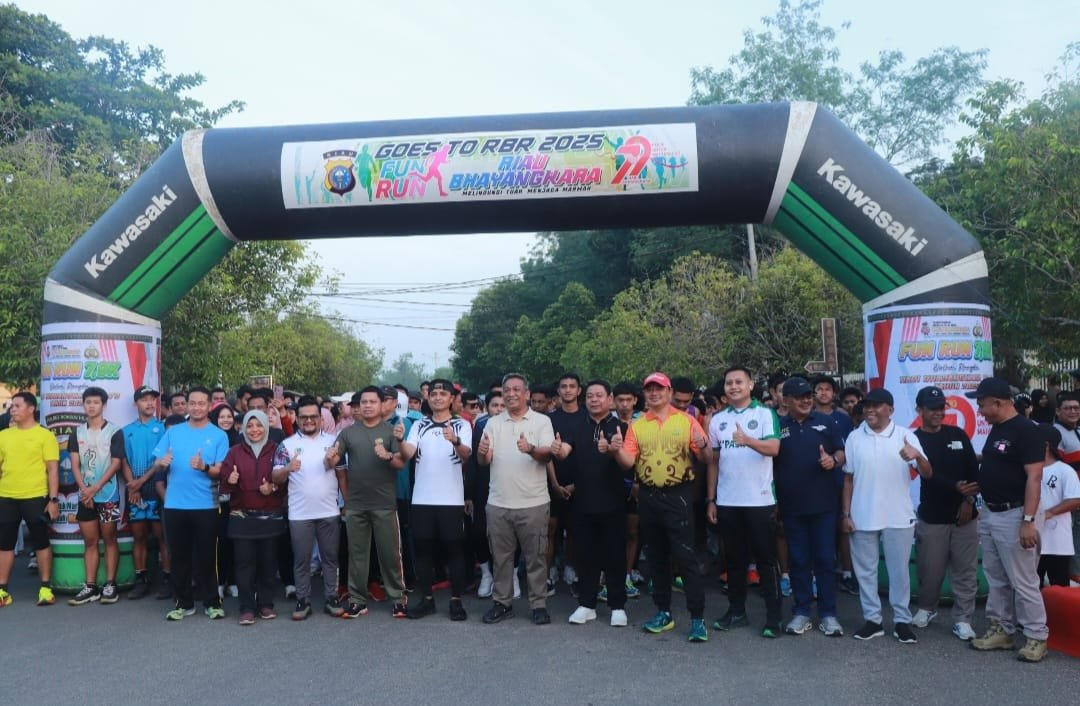 Hari Bhayangkara ke-79, Lapas Pasir Pangarayan Ikuti Fun Run dan Senam Bersama