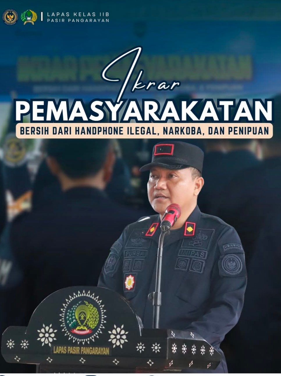 Lapas Pasir Pangarayan Gelar Apel dan Ikrar Pemasyarakatan Bersih dari Handphone Ilegal, dan Narkoba