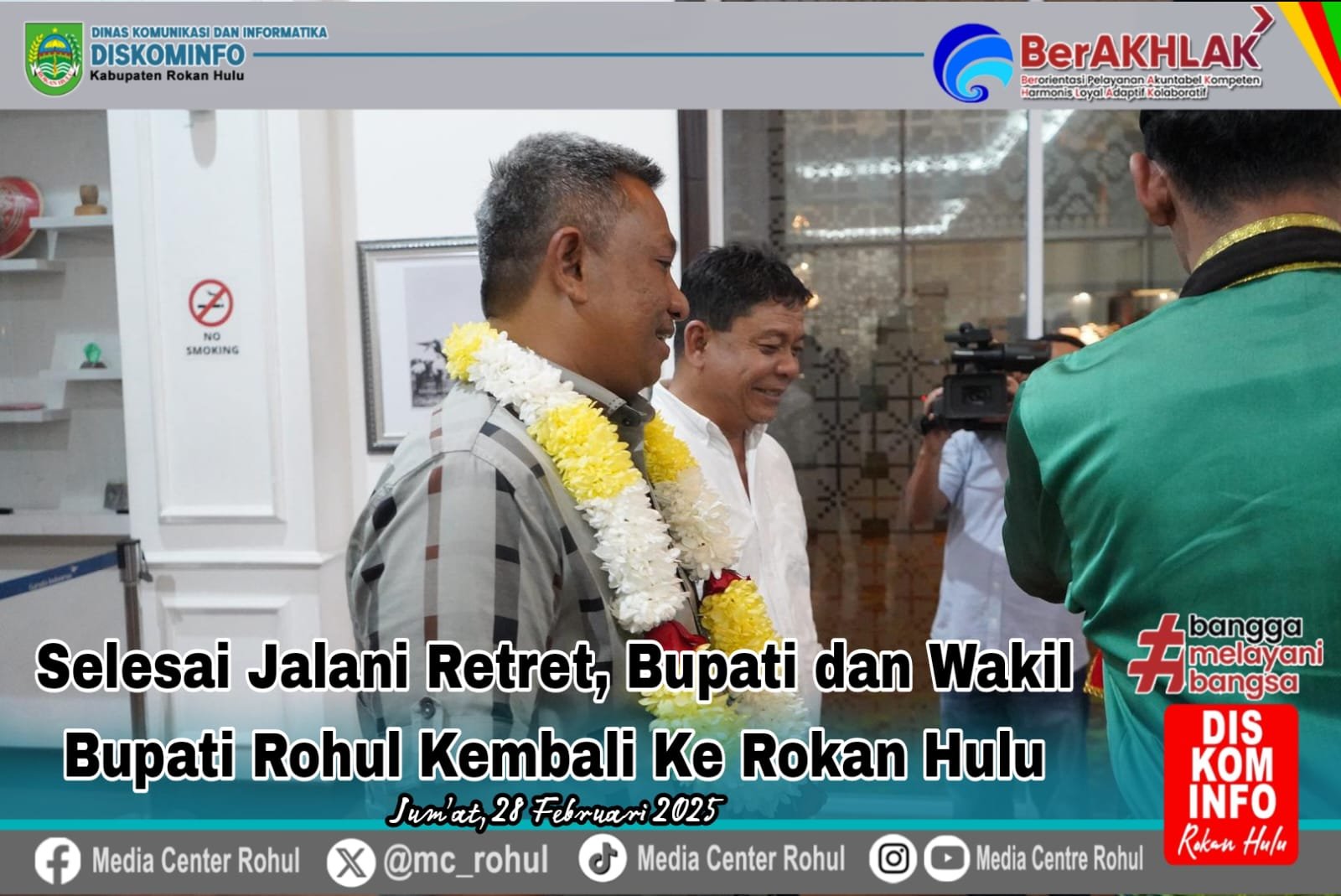 Retret Selesai, Bupati  dan Wakil Bupati Kembali Ke Rokan Hulu