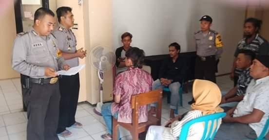 Kapolsek Pati Iptu Sahlan, SH. MM memberikan penyuluhan dan himbauan kepada masyarakat