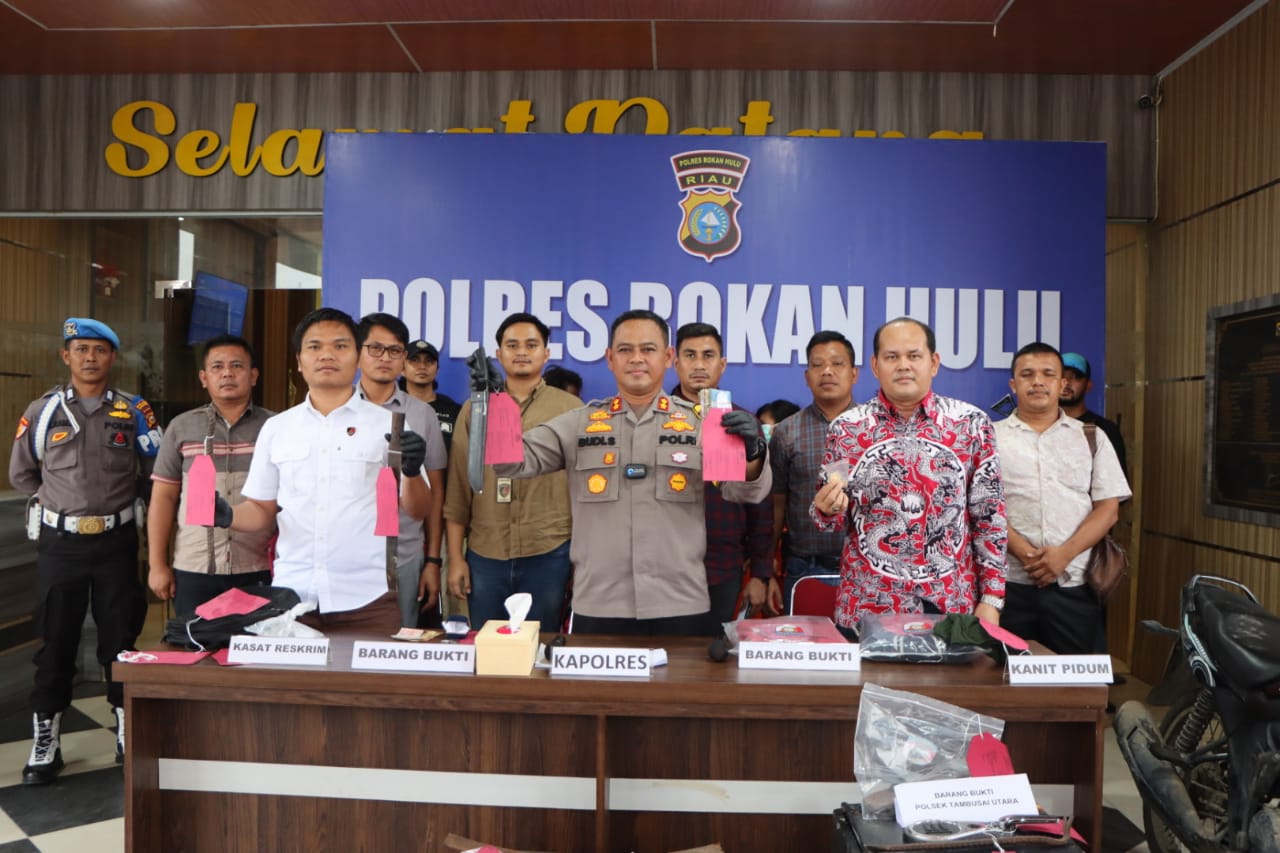Tak Butuh Lama, Lima Orang Pencuri Spesialis Rumah Kosong Berhasil Ditangkap Polres Rohul
