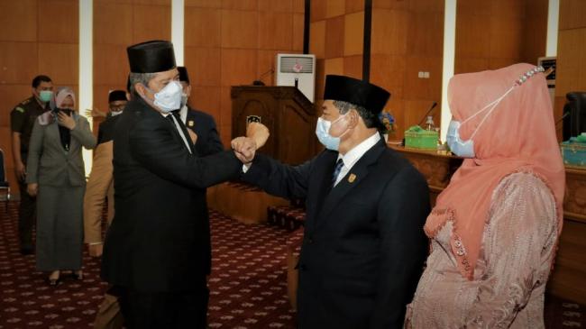 Bupati Siak Alfedri Ucapkan Selamat Kepada Anggota DPRD Kabupaten Siak sebagai Penganti