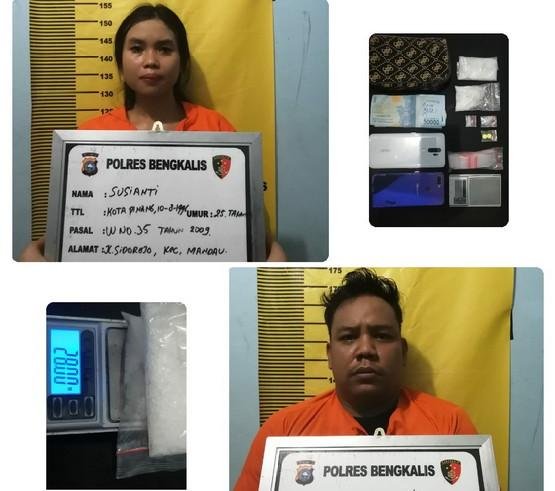 Edarkan Sabu, Sepasang Kekasih di Duri Ditangkap Polisi