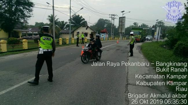Hari ke 4 Ops Zebra 2019 Polres Kampar Tilang 110 Pelanggar Mayoritas Pengendara Roda 2