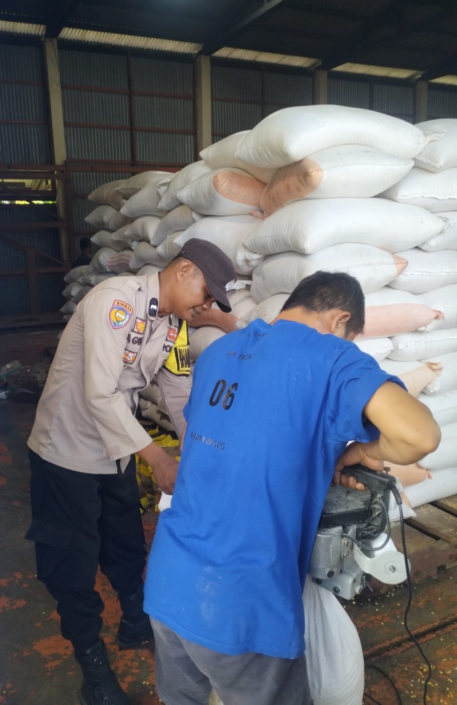 Dukung Ketahanan Pangan, Polsek Tambusai Dampingi Petani Serap Jagung ke Bulog