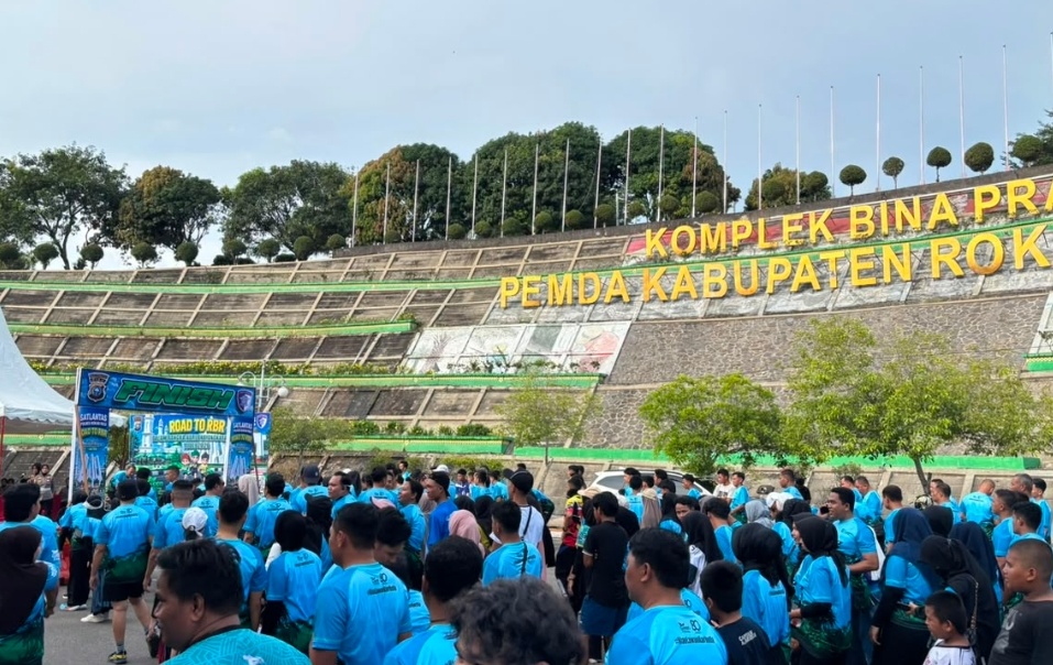 Sambut Hari Bhayangkara ke-80,Polres Rohul Dukung Riau Bhayangkara Run 2026