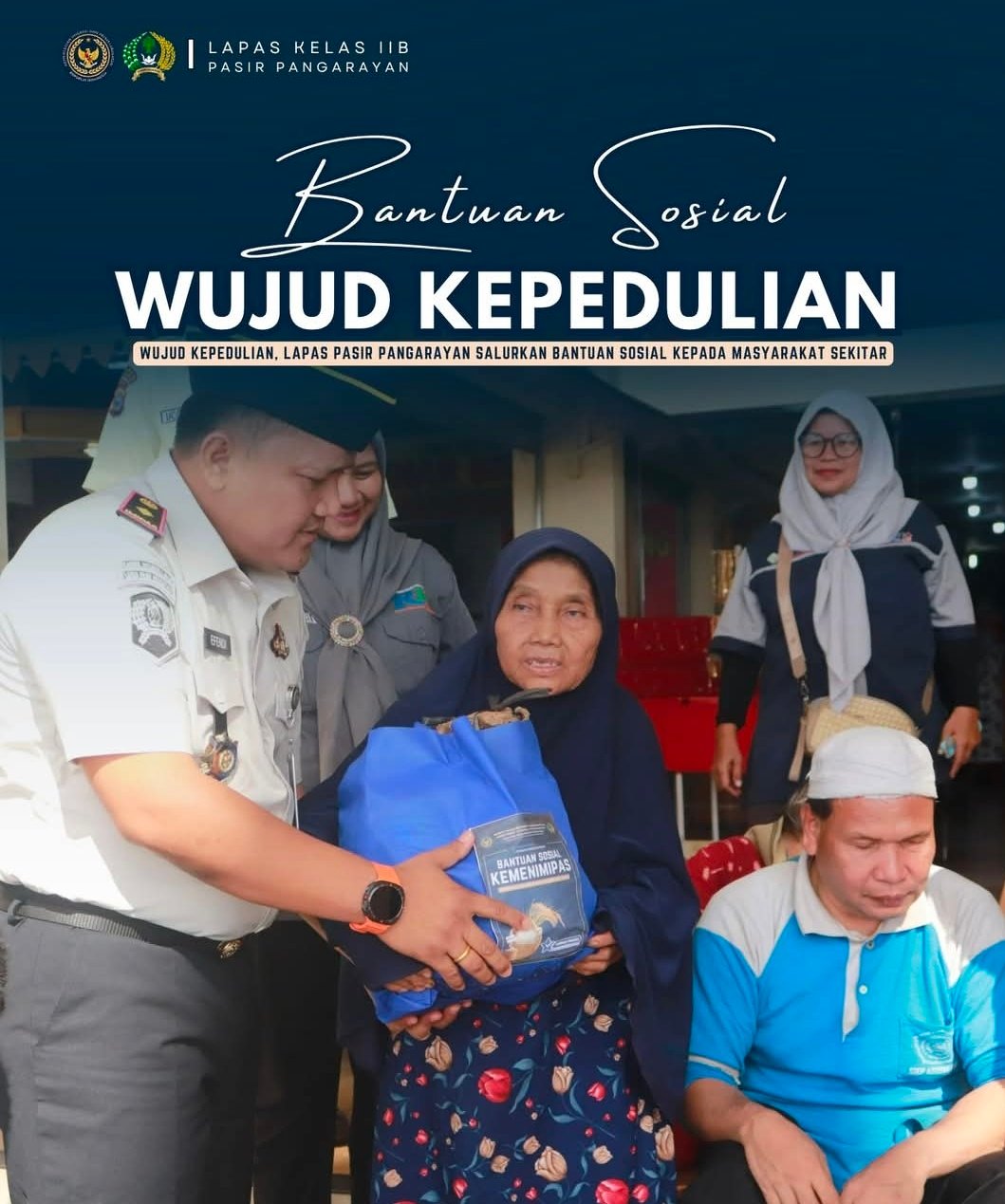 Wujud Kepedulian, Lapas Pasir Pangarayan Salurkan Bantuan Sosial kepada Masyarakat Sekitar