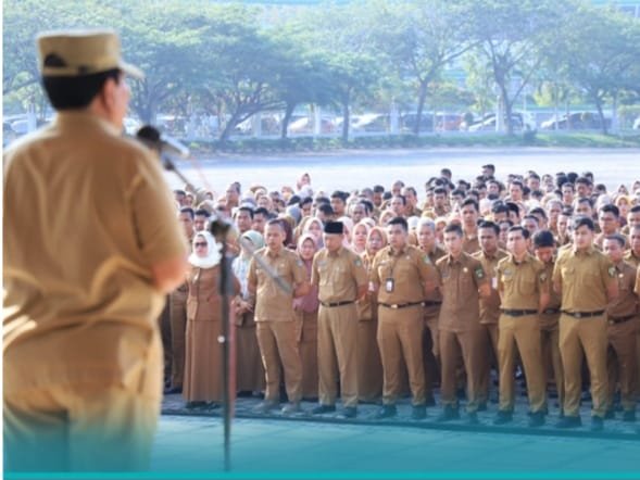 Apel Perdana Pemda Rohul Semangat Baru Pasca Cuti Idul Fitri
