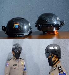 Polda Riau Gunakan Smart Helmed Thermal "Robocop" Canggih Untuk Tangani Covid-19