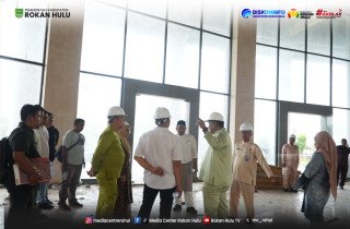 Kejar target Rampung Bupati Anton Tinjau Langsung Pekerjaan MPP Rohul