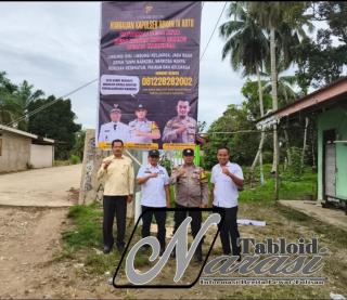 Perangi Narkoba, Polsek Rokan IV Koto Pasang 24 Spanduk Himbauan di Dua Kecamatan