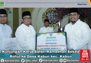 Safari Ramadhan 1445 H di Desa Kabun, Sekda Ingatkan Masyarakat Akan Bahaya Karhutla