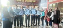 Puluhan Insan Pers Coffee Morning Bersama Lapas Kelas IIB Pasir Pangaraian