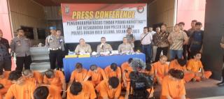 Kapolres Rohul Pimpin Press Release Pengungkapan Kasus Narkotika, Segini Jumlahnya