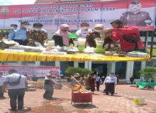 Nanik Kushartanti, S.H.,M.H Pimpin Pemusnahkan BB Narkotika Di Kejari Bengkalis