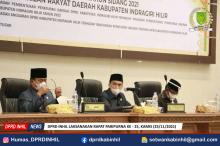 Sampaikan Keputusan APBD Inhil Tahun 2022 di Rapat Paripurna Ke-25 DPRD Kabupaten Inhil