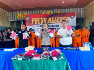 Polres Rohul Gelar Press Release Kasus Pidana Narkotika
