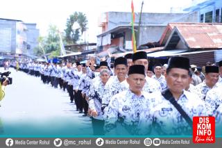 Rohul Peserta Pawai Terpanjang Dan Teramai Pawai Taruf Mtq Ke XLI Di Inhu