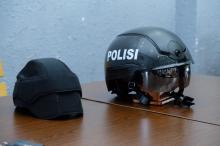 Polda Riau Gunakan Smart Helmet Tharmal Canggih Untuk Deteksi Covid 19