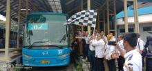 BNNP Riau gelar penempelan 11 sticker di bis transmetro Pekanbaru